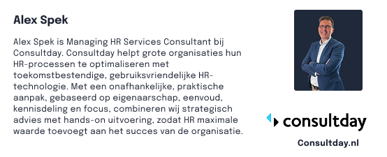 Introductie tot één van de geïnterviewde en onafhankelijke experts, Alex Spek van Consultday.